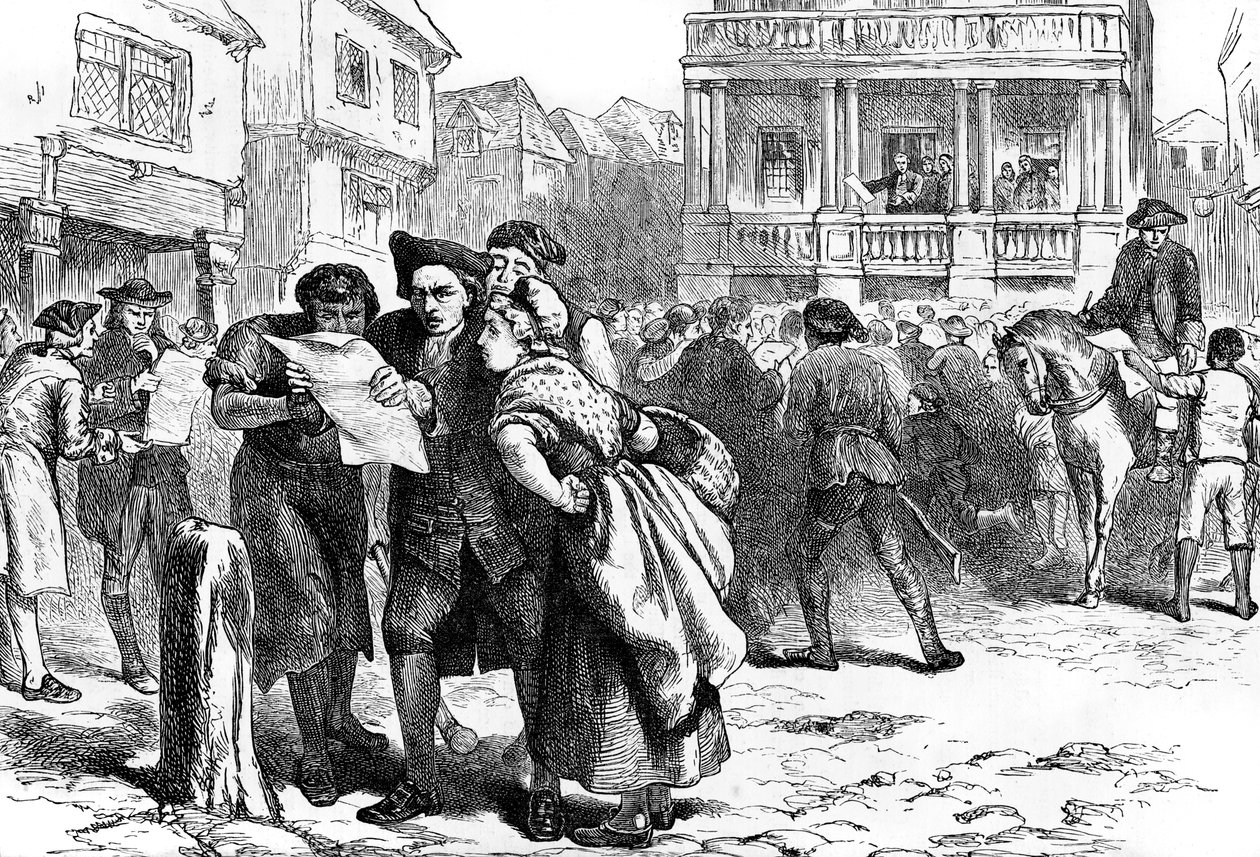 बोसोनियन स्टैम्प एक्ट, 1765 c1880 पढ़ रहे हैं द्वारा अज्ञात