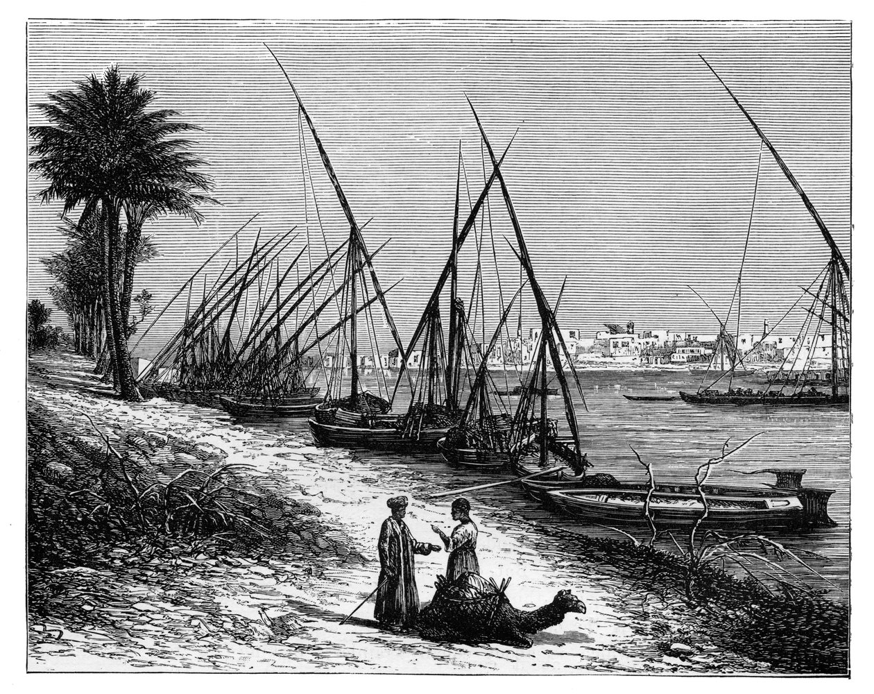 नील नदी, काहिरा, मिस्र पर Boulak, c1890 द्वारा अज्ञात
