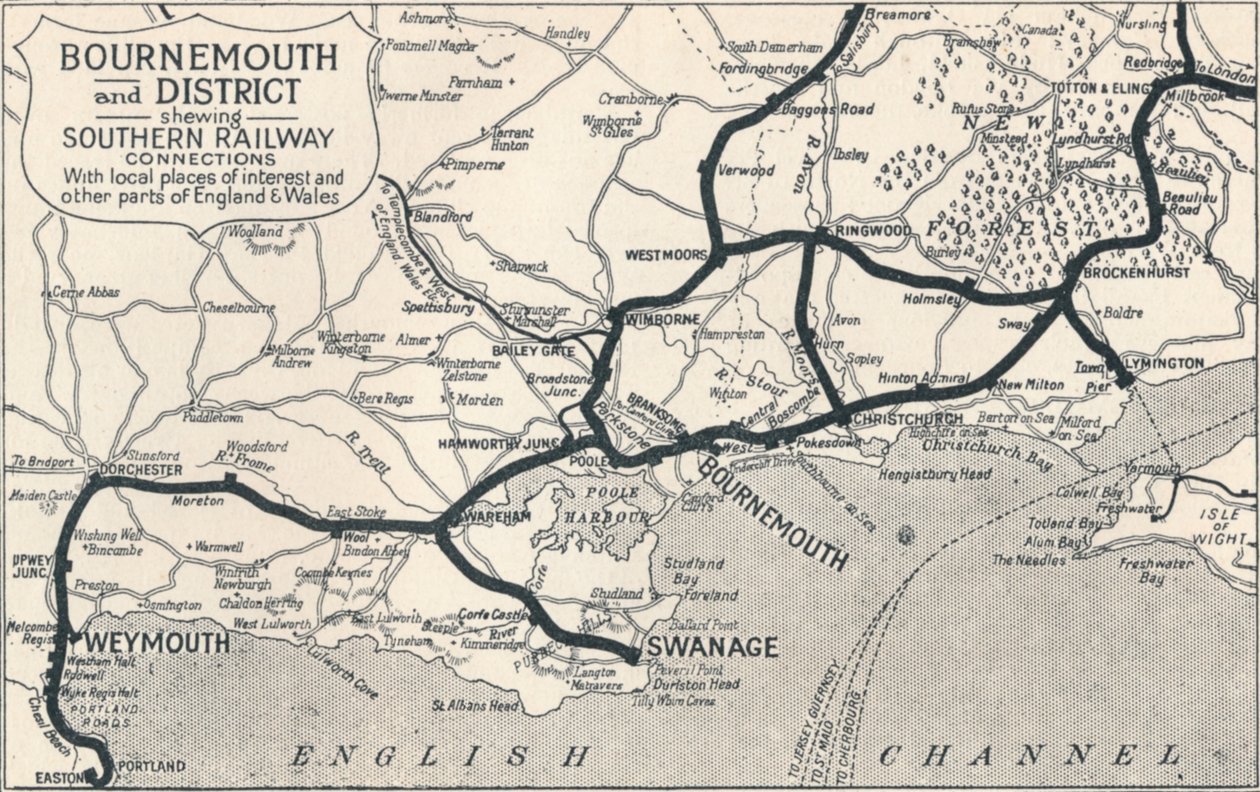 बोर्नमाउथ और जिला, दक्षिणी रेलवे कनेक्शन, 1929 द्वारा अज्ञात