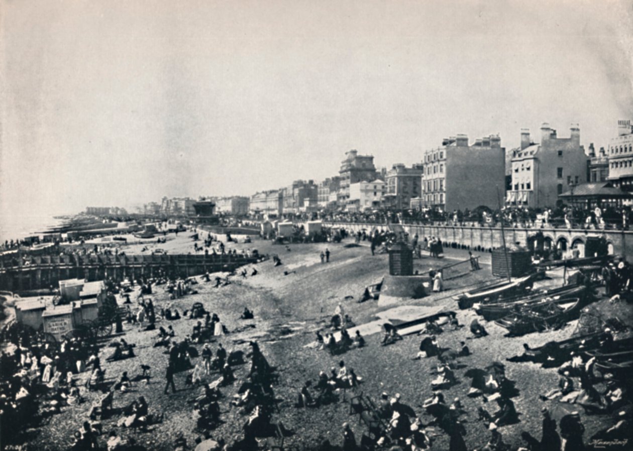 ब्राइटन - ए लॉन्ग स्ट्रेच ऑफ़ द बीच, 1895 द्वारा अज्ञात