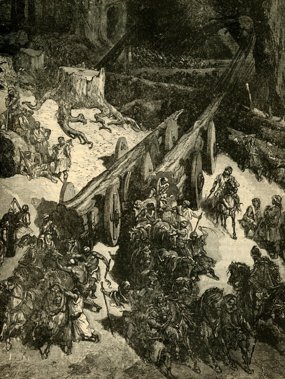 लेबनान, 1890 से देवदार लाना। द्वारा अज्ञात