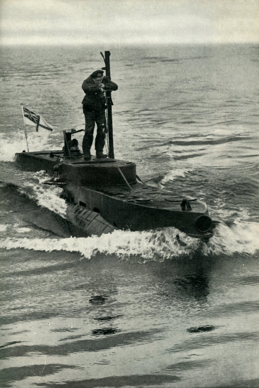 ब्रिटिश एक्स-क्राफ्ट बौना पनडुब्बी, द्वितीय विश्व युद्ध, 1945। द्वारा अज्ञात