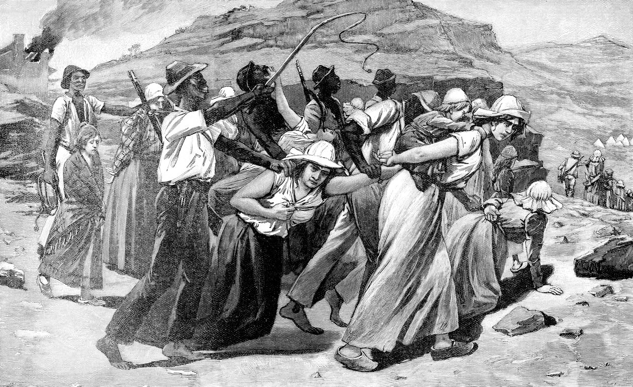 बोअर महिलाओं और बच्चों का ब्रिटिश उपचार, 1900 द्वारा अज्ञात