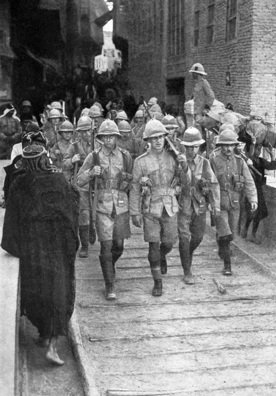 बगदाद, प्रथम विश्व युद्ध, 1917, c1920 के रास्ते पर ब्रिटिश सेना द्वारा अज्ञात