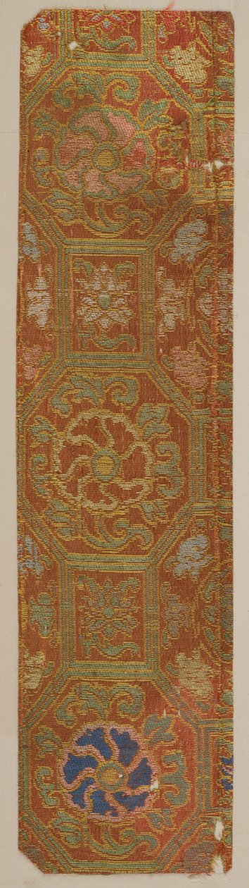ब्रोकेड, रेशम. एक नमूना, ईदो काल, 1615-1868। द्वारा अज्ञात