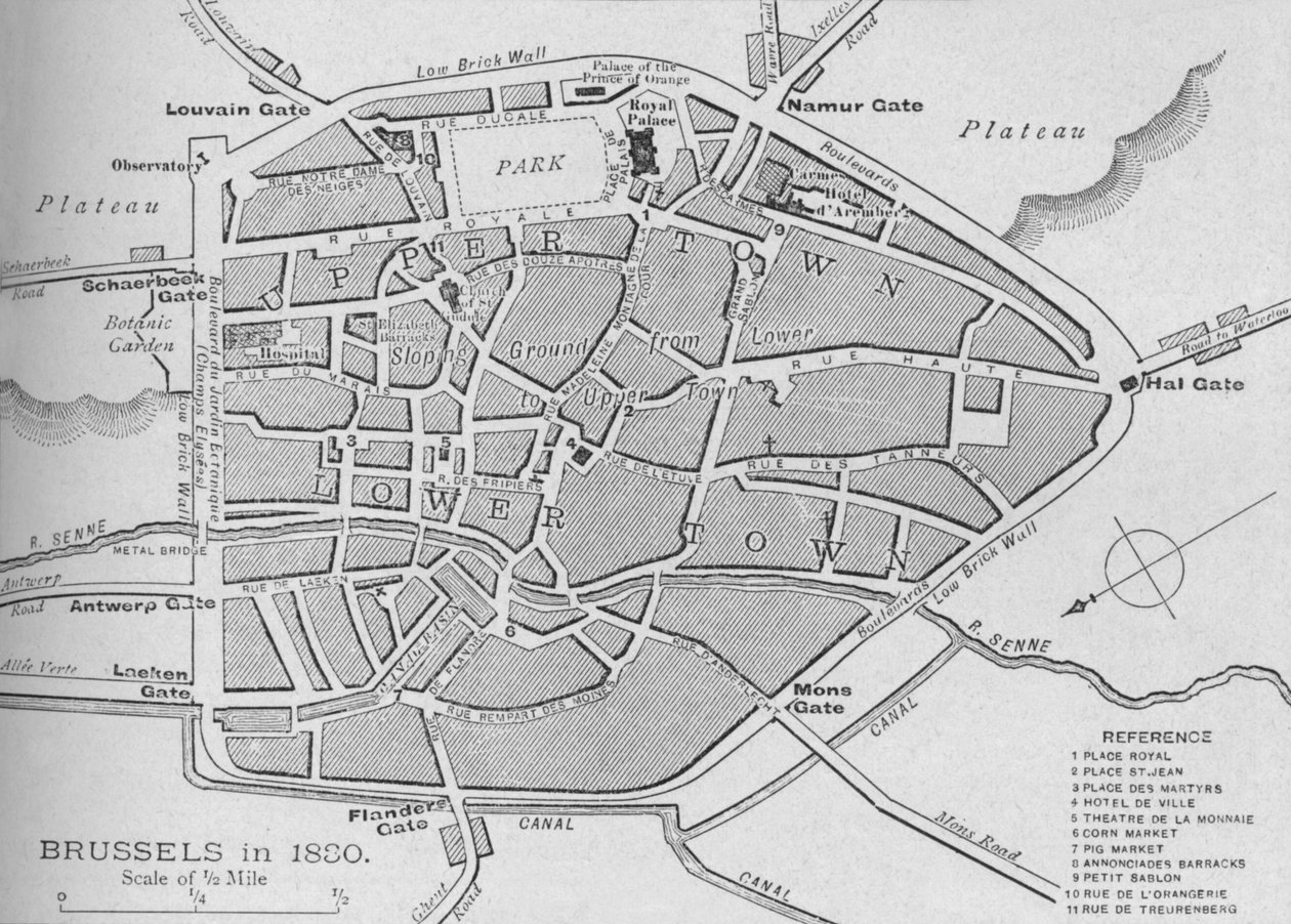 1830 में ब्रसेल्स - योजना, 1902 द्वारा अज्ञात