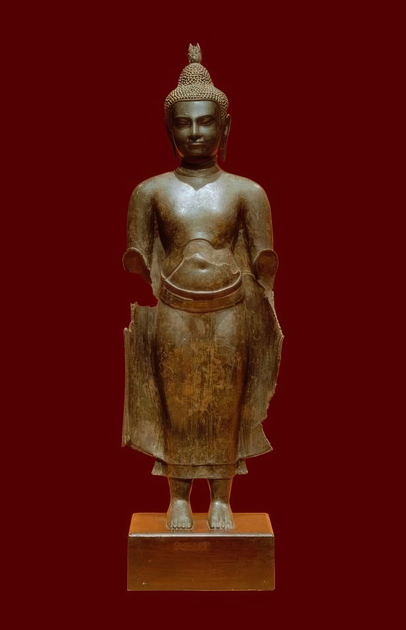 बुद्ध खमेर कला, कंबोडिया, 14 वां वर्ष। द्वारा अज्ञात