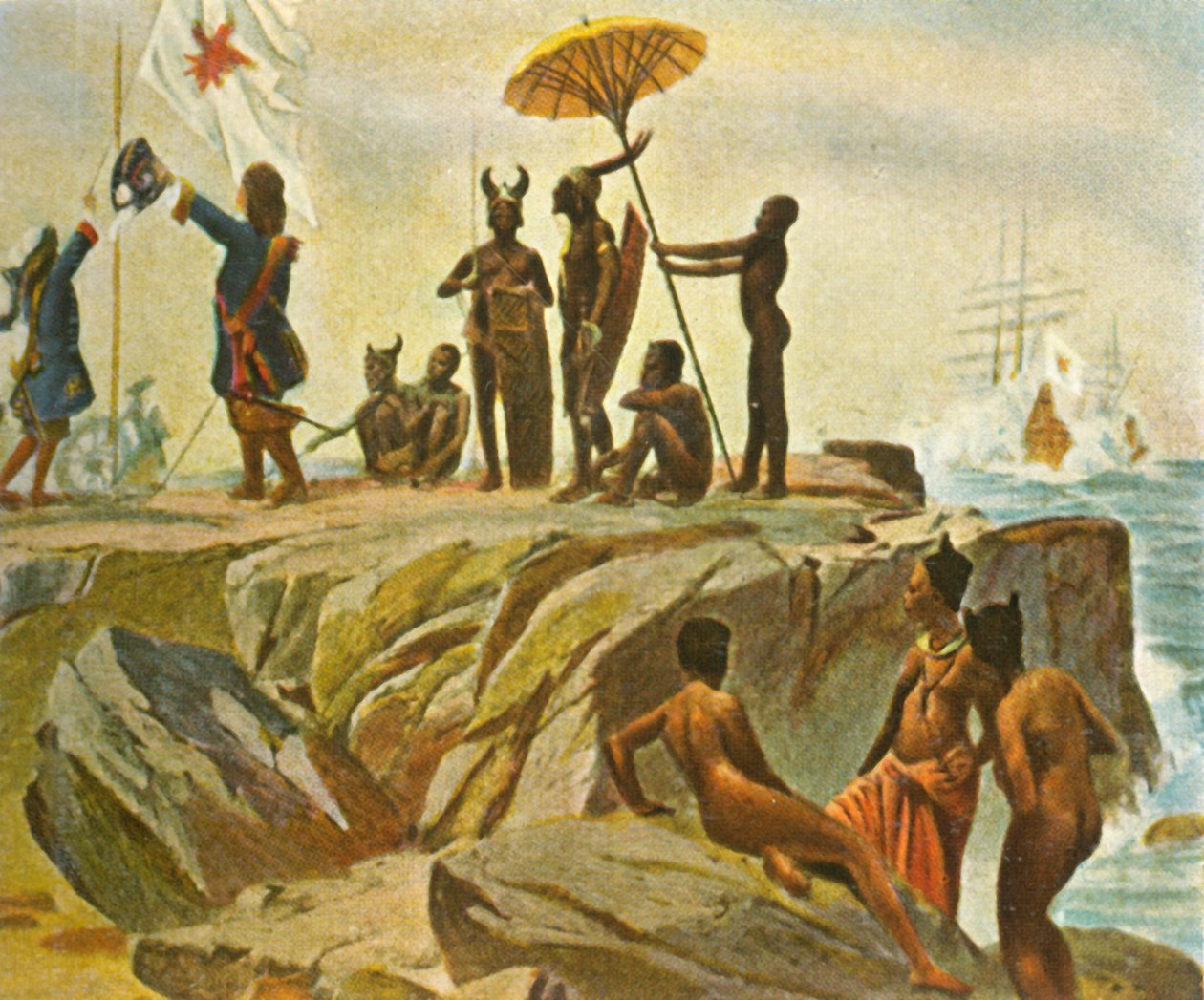 अफ्रीकी तट पर कालोनियों का निर्माण, 1 जनवरी 1683, 1936। द्वारा अज्ञात