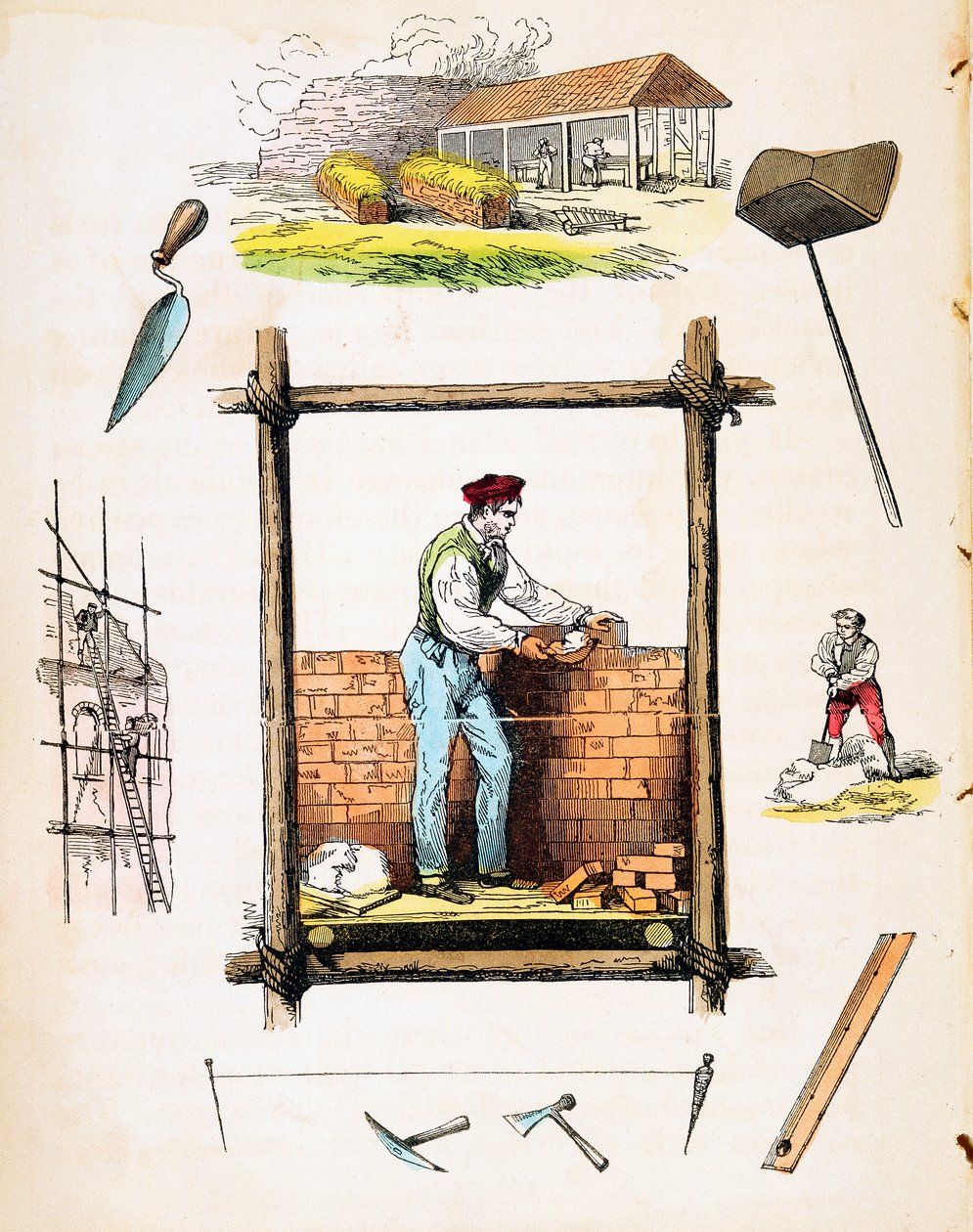 बिल्डिंग ट्रेड, c1845 द्वारा अज्ञात