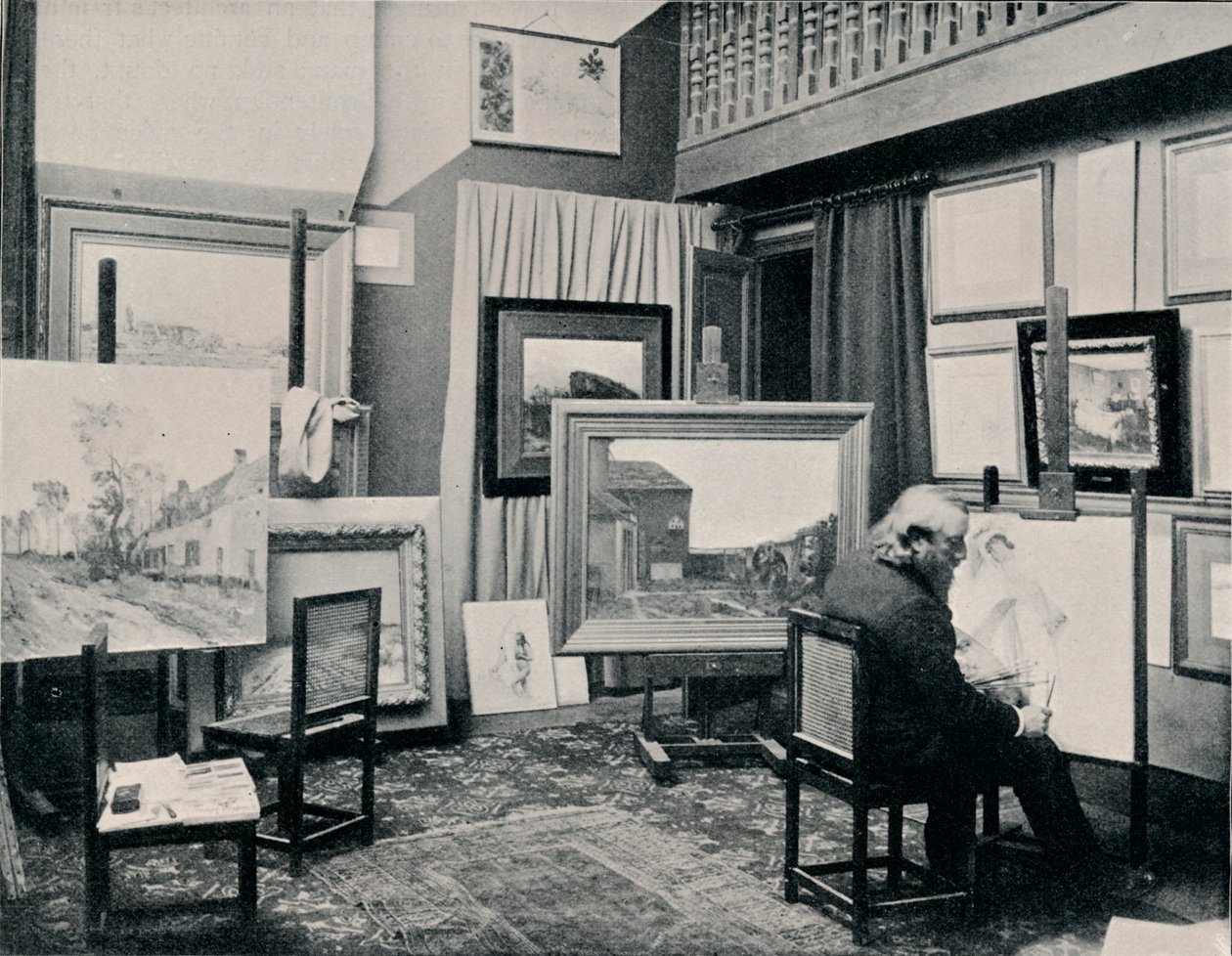 सी। कज़िन अपने स्टूडियो में, c1897 द्वारा अज्ञात