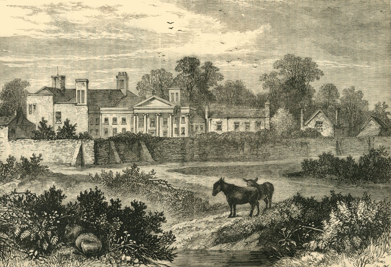 केन वुड, लॉर्ड मैन्सफील्ड्स हाउस, 1785 में, c1876। द्वारा अज्ञात
