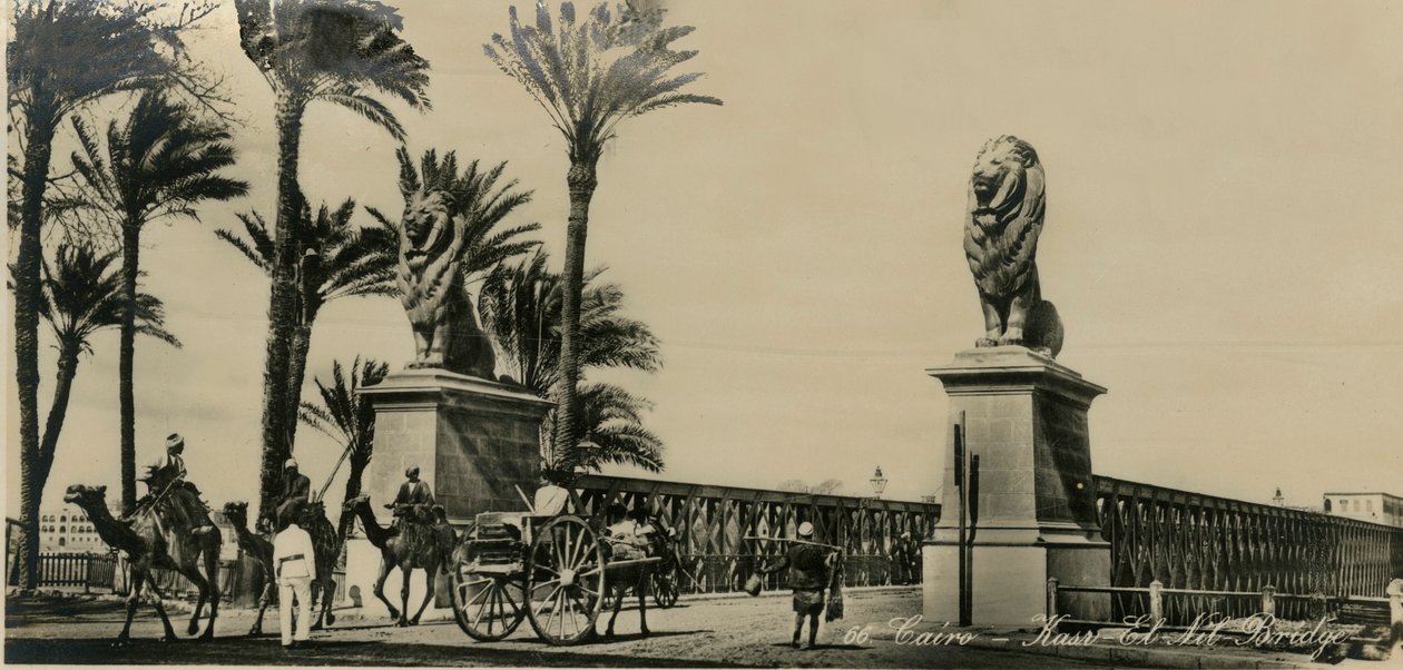 काहिरा - कासर-एल-निल ब्रिज, c1930-c1939। द्वारा अज्ञात