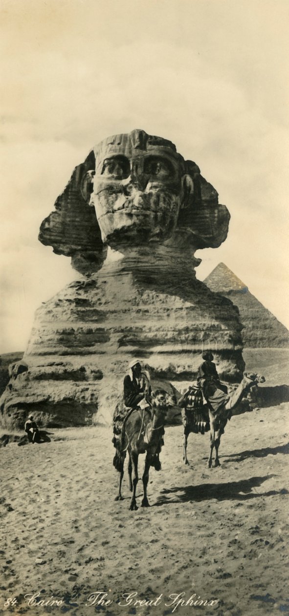 काहिरा - द ग्रेट स्फिंक्स, c1918-c1939। द्वारा अज्ञात
