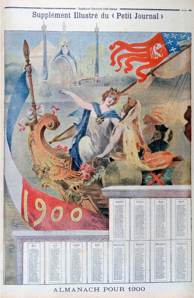 1900 के लिए कैलेंडर द्वारा अज्ञात