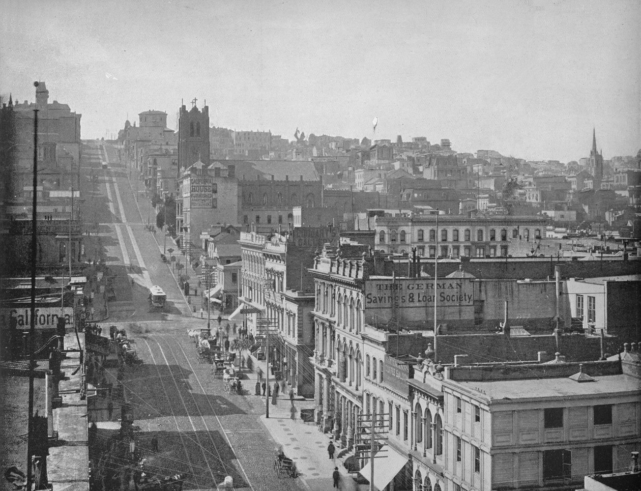 कैलिफोर्निया स्ट्रीट, सैन फ्रांसिस्को, c1897। द्वारा अज्ञात