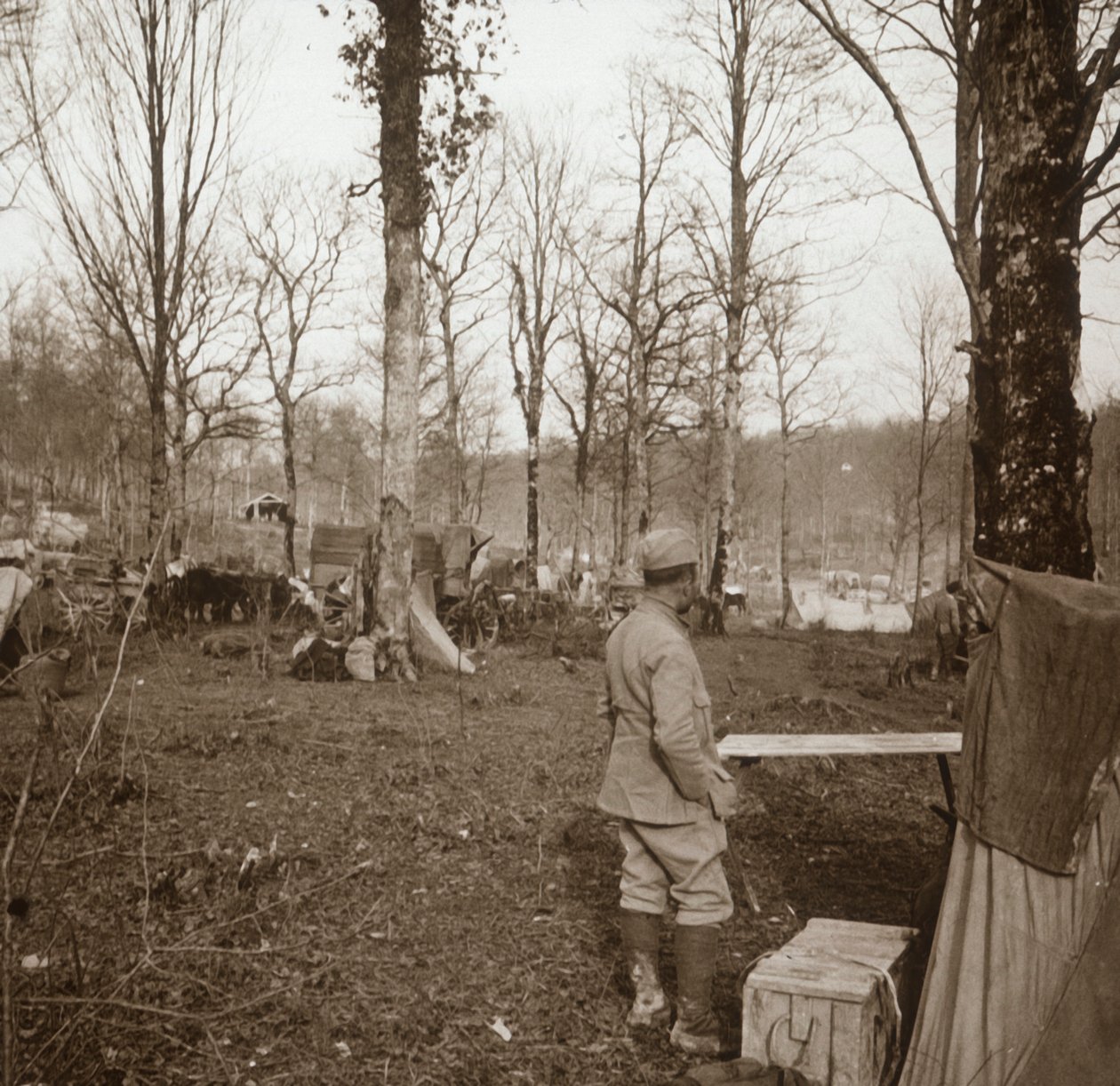 कैंप, जेनकोर्ट, उत्तरी फ्रांस, c1914-c1918 द्वारा अज्ञात