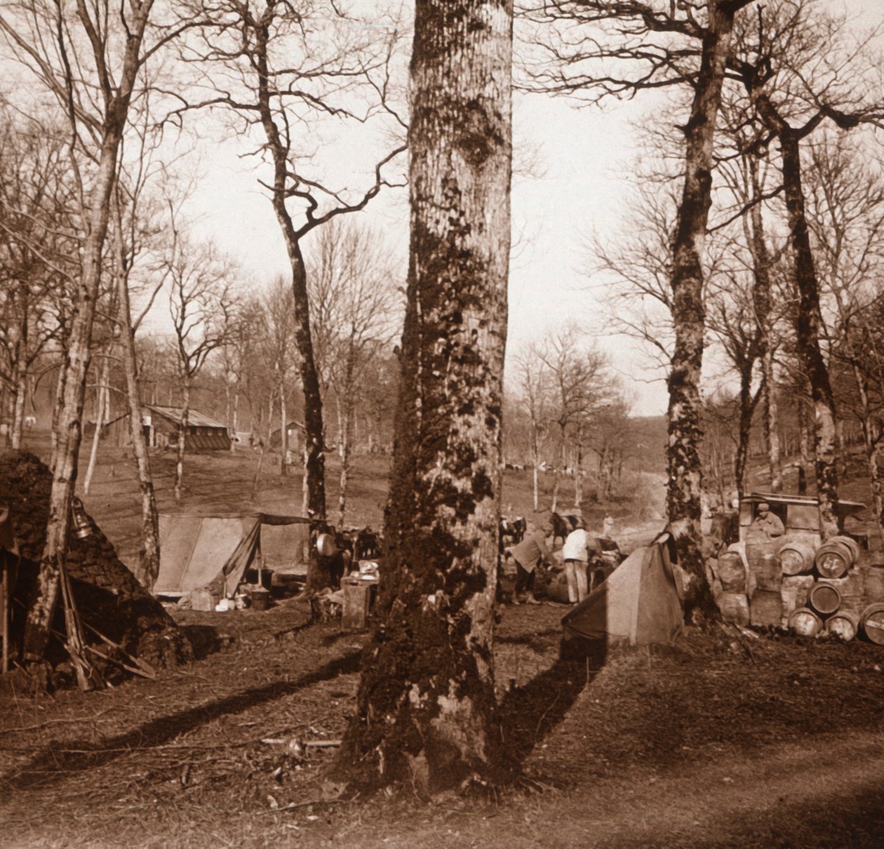 कैंप, जेनकोर्ट, उत्तरी फ्रांस, c1914-c1918 द्वारा अज्ञात