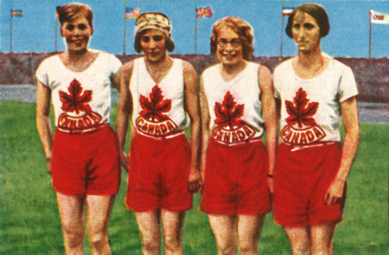 कनाडाई टीम, महिला 4 x 100 मीटर रिले, 1928। द्वारा अज्ञात