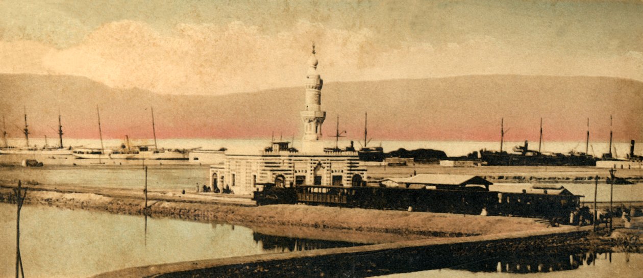 स्वेज की नहर - द स्टेशन ऑफ टेरेप्लैन, c1918-c1939। द्वारा अज्ञात