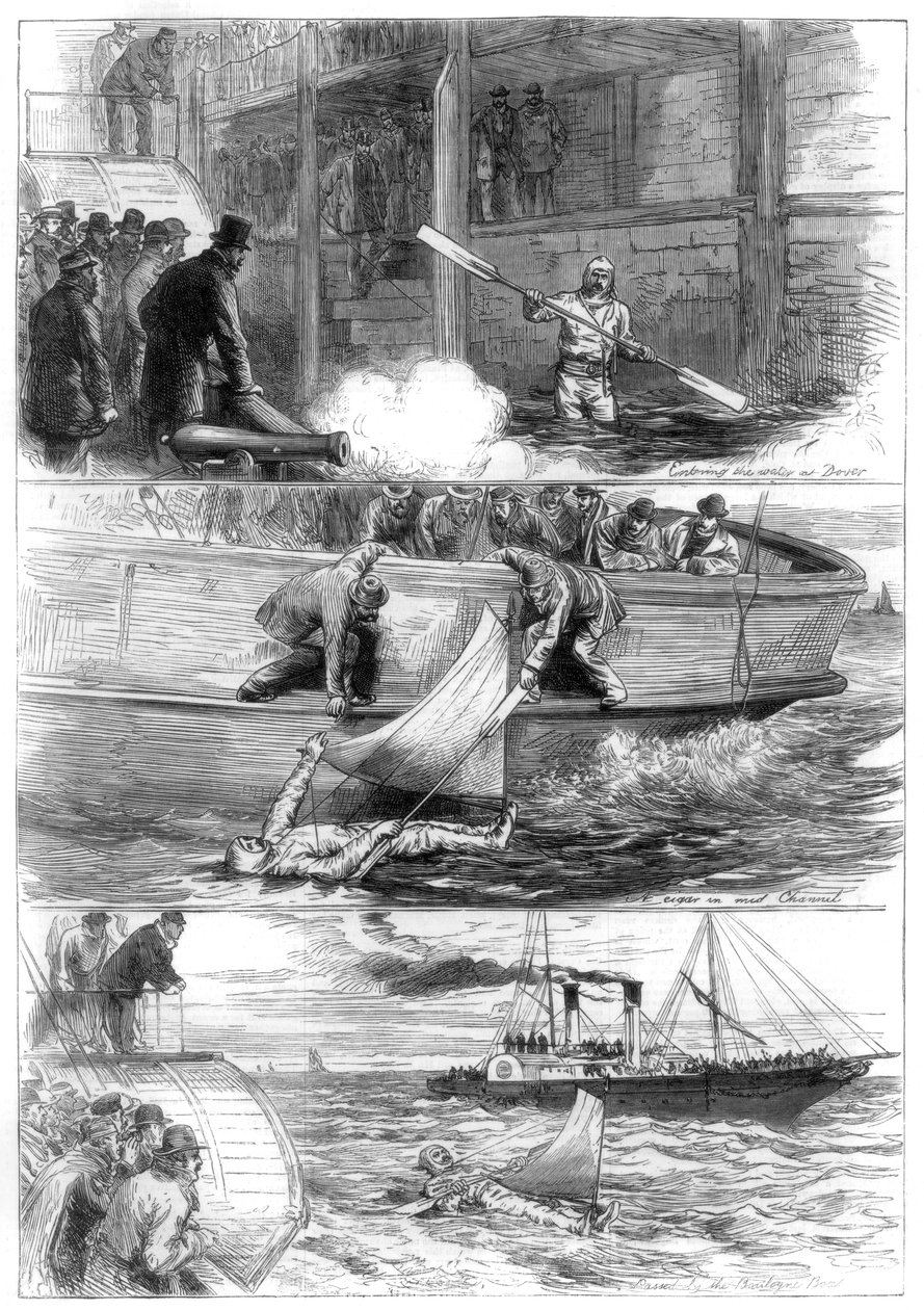 1875 में कैप्टन बॉयटन ने पूरे चैनल का भ्रमण किया द्वारा अज्ञात