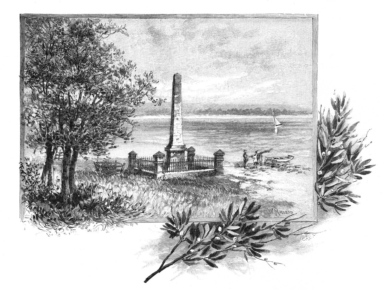 कैप्टन कुक्स लैंडिंग स्थान, बॉटनी बे, न्यू साउथ वेल्स, ऑस्ट्रेलिया, 1886 द्वारा अज्ञात