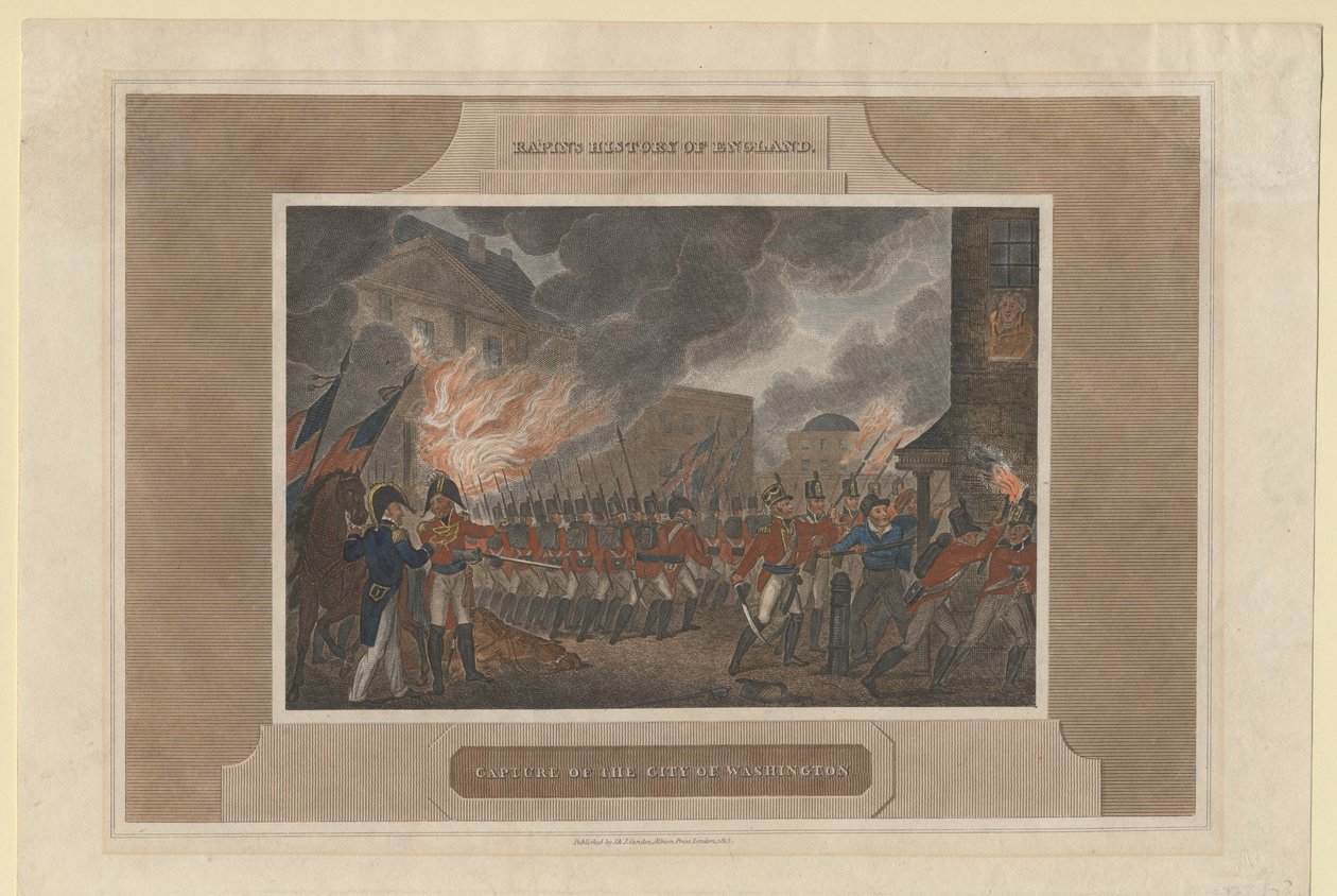 वाशिंगटन शहर पर कब्जा और जलन, 1815 द्वारा अज्ञात