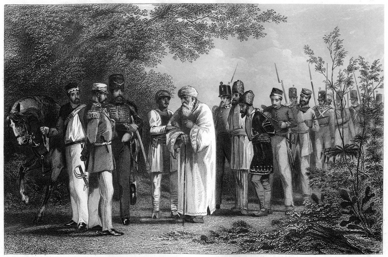 कैप्टन हॉडसन द्वारा दिल्ली के राजा का कब्जा, 1858, c1860 द्वारा अज्ञात