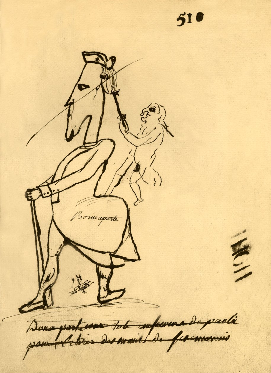 नेपोलियन का कैरिकेचर, 1779, 1921। द्वारा अज्ञात