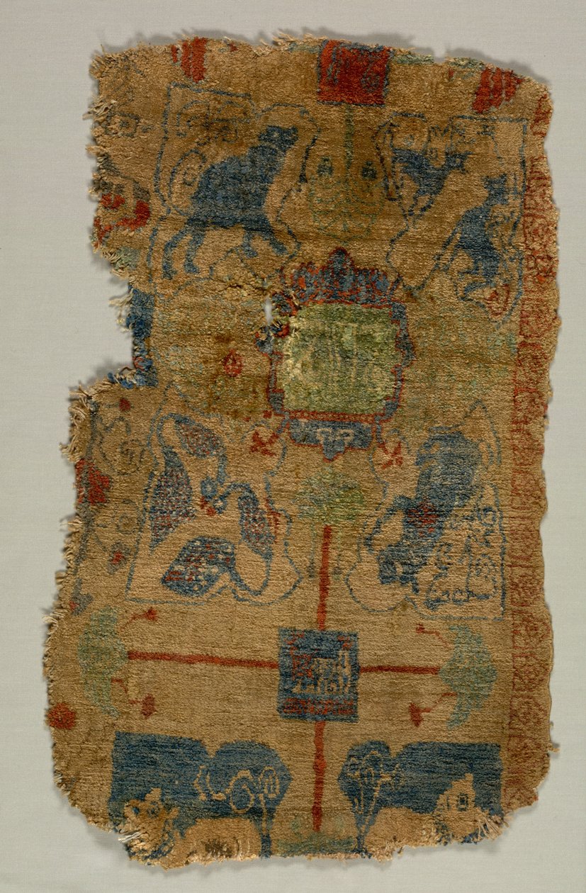 कालीन टुकड़ा, सी। 1400s। द्वारा अज्ञात