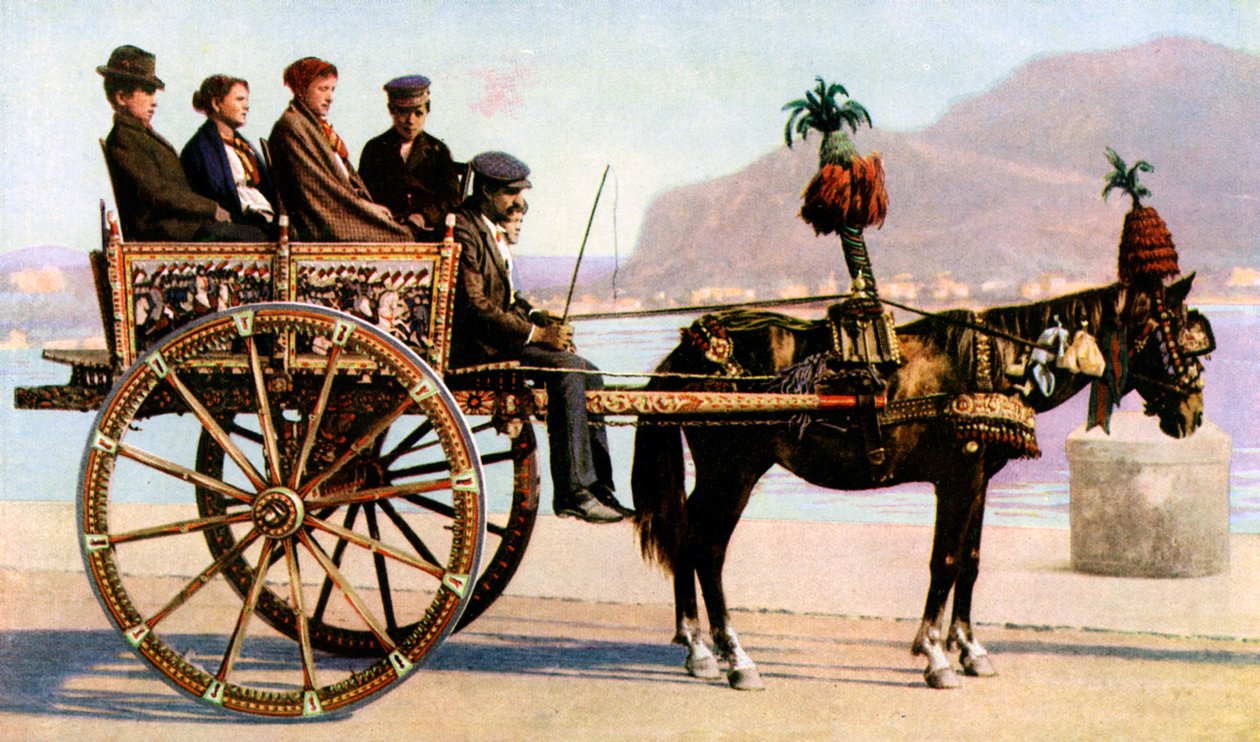 कार्ट, पलेर्मो, सिसिली, c1923 द्वारा अज्ञात