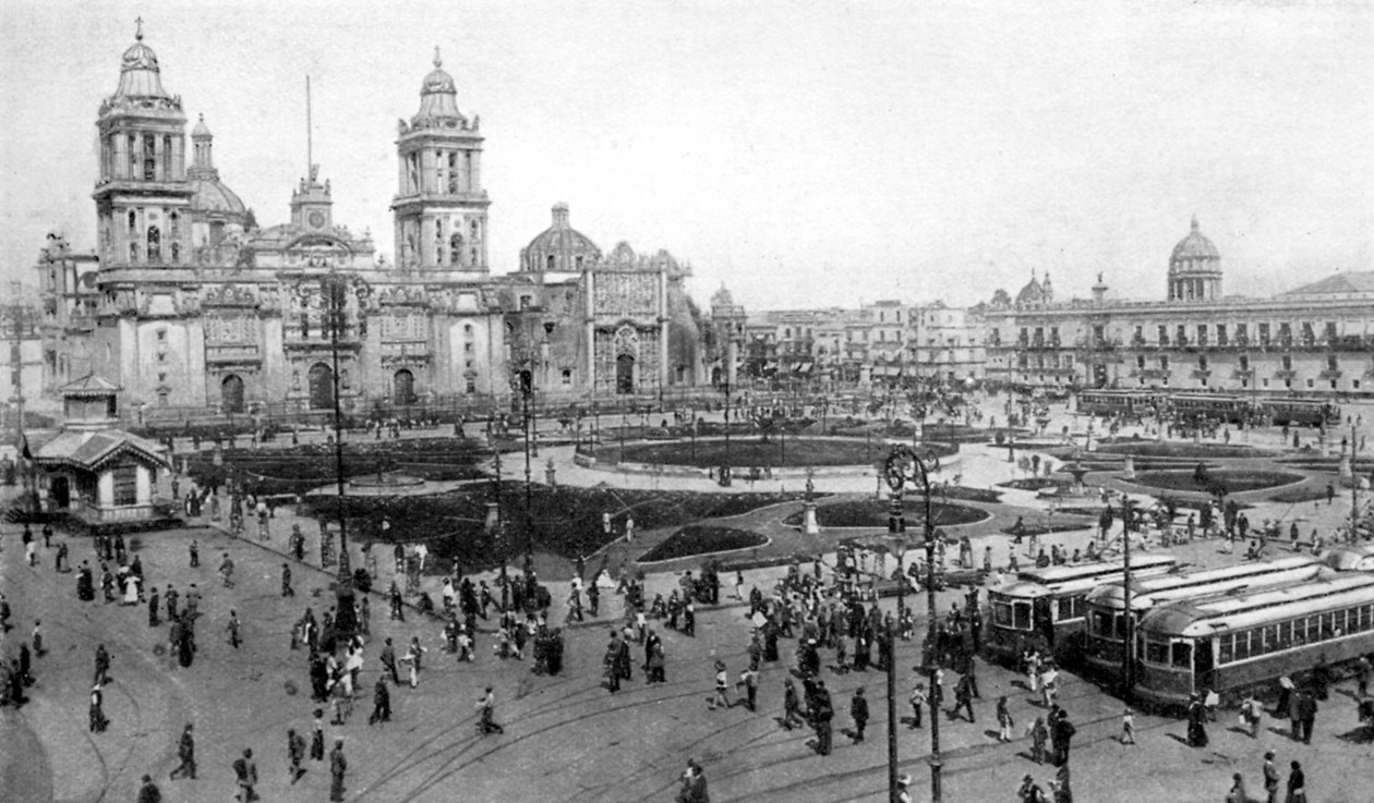 कैथेड्रल और नेशनल पैलेस, मेक्सिको सिटी, मैक्सिको, 1926 द्वारा अज्ञात
