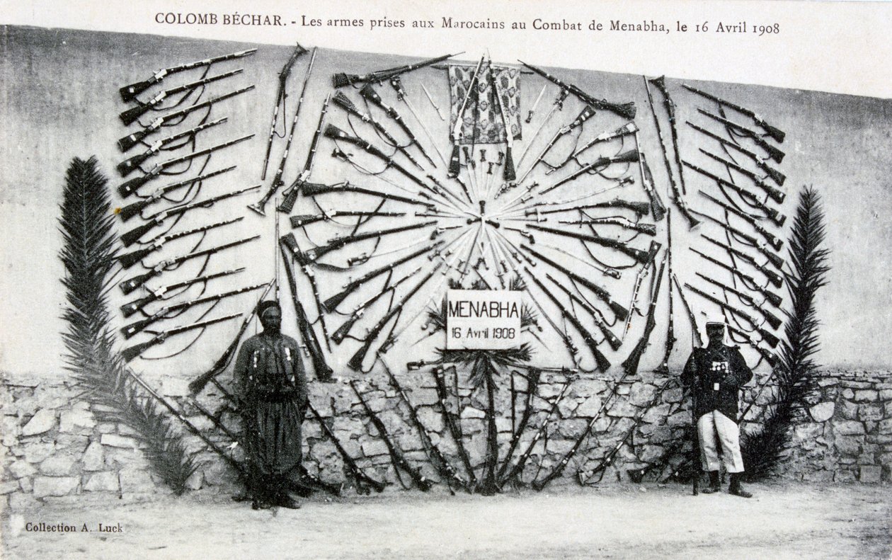 Menabha, Colomb-Béchar, अल्जीरिया, c1910 की लड़ाई से हथियारबंद द्वारा अज्ञात