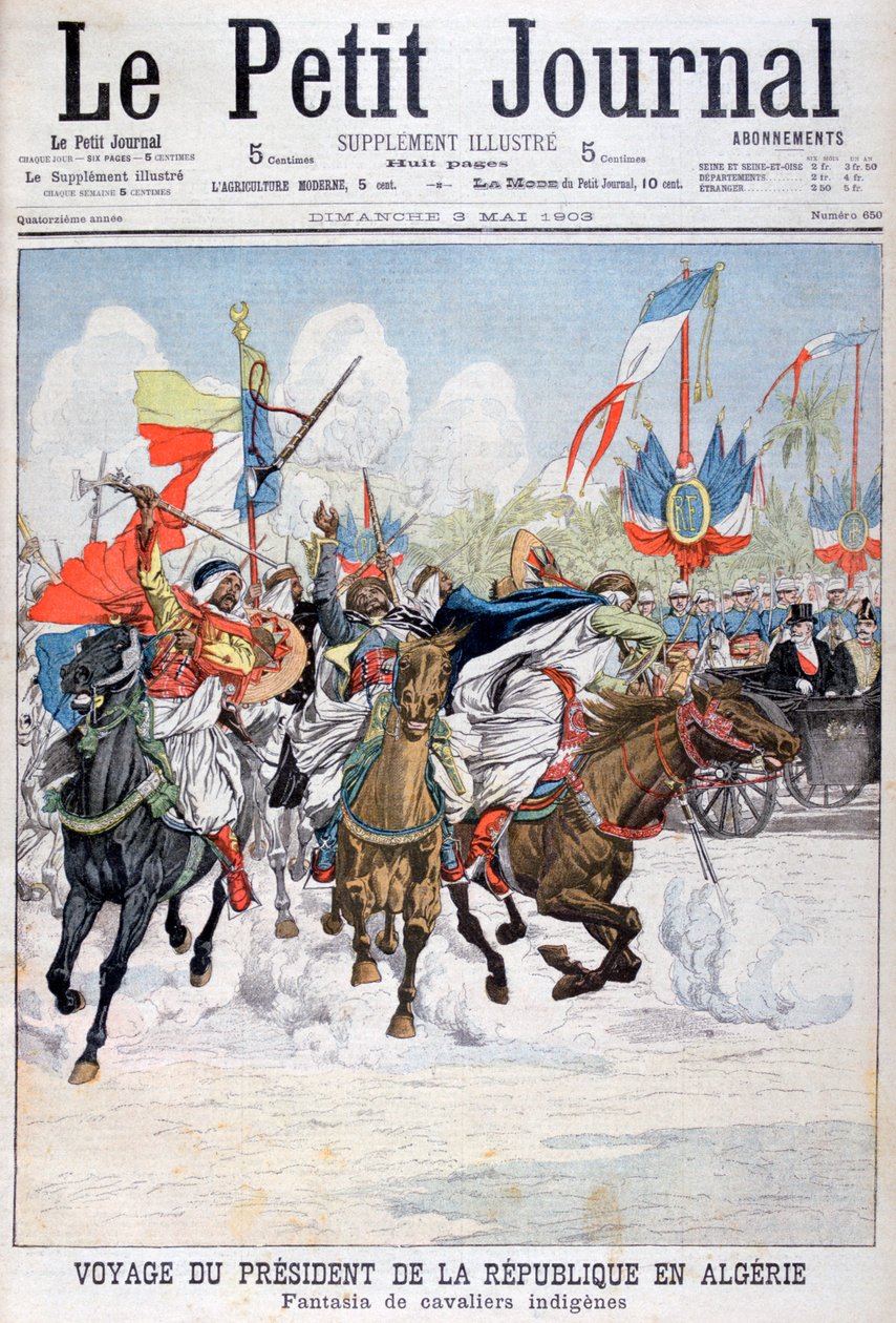 1903 में राष्ट्रपति Loubet की अल्जीरिया यात्रा के दौरान देशी सैनिकों का कैवलकेड द्वारा अज्ञात