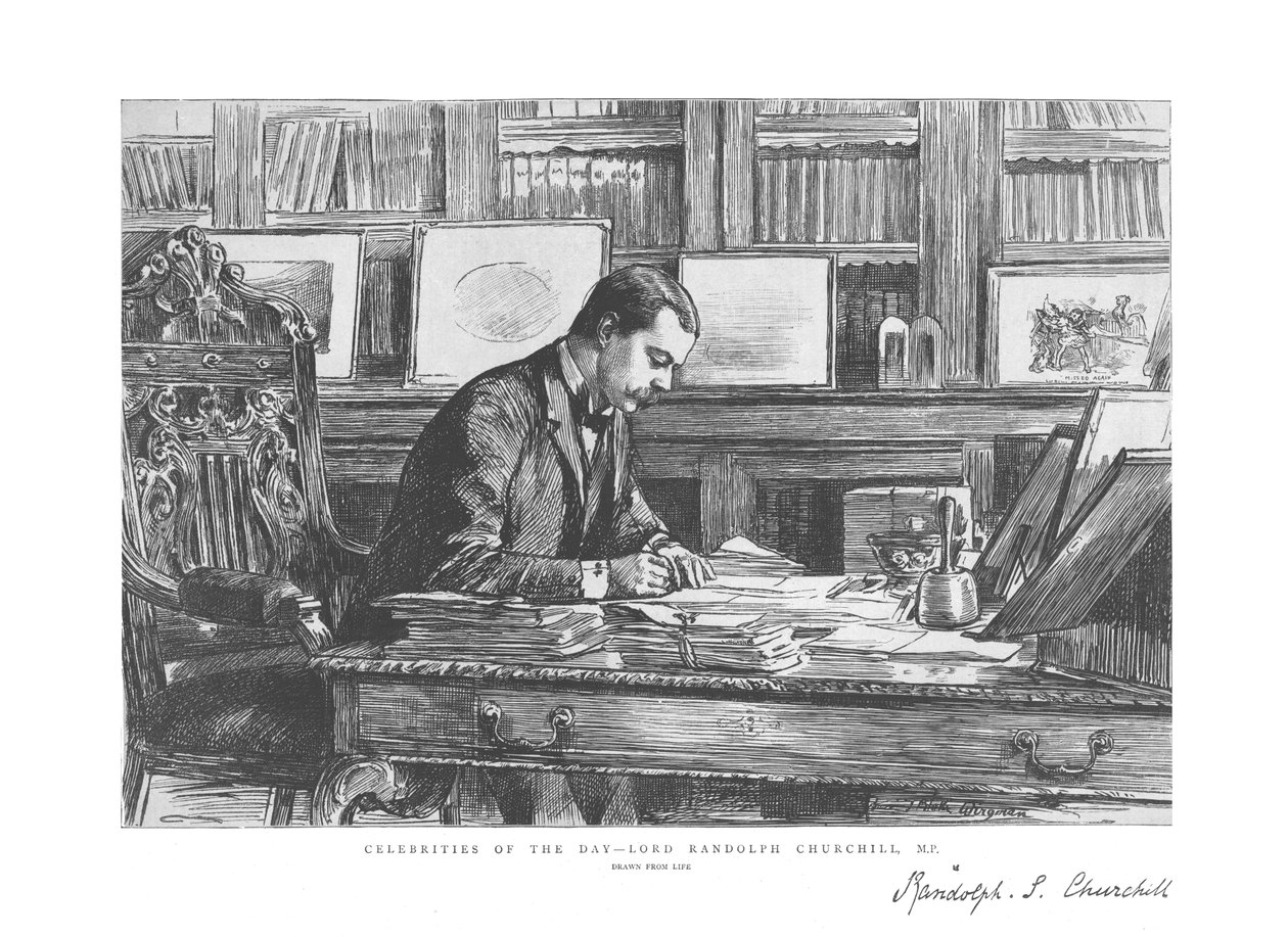 सेलीब्रिटी ऑफ़ द डे - लॉर्ड रैंडोल्फ चर्चिल, एमपी, 1885 द्वारा अज्ञात