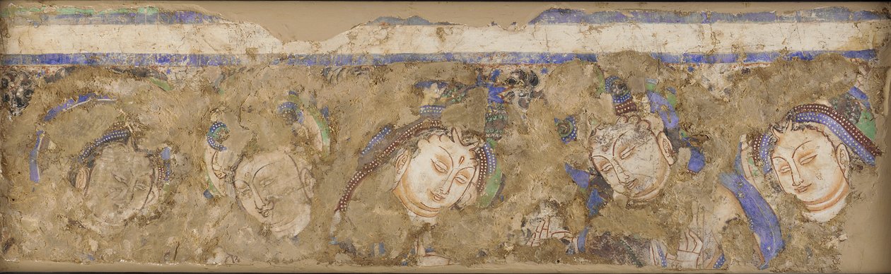 दिव्य आकृतियाँ, गुफा 224 से, चौथी-छठी शताब्दी। द्वारा अज्ञात