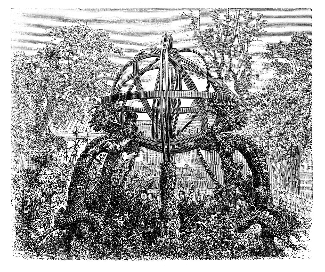 पुराने वेधशाला में आकाशीय क्षेत्र, पेकिंग, c1890 द्वारा अज्ञात