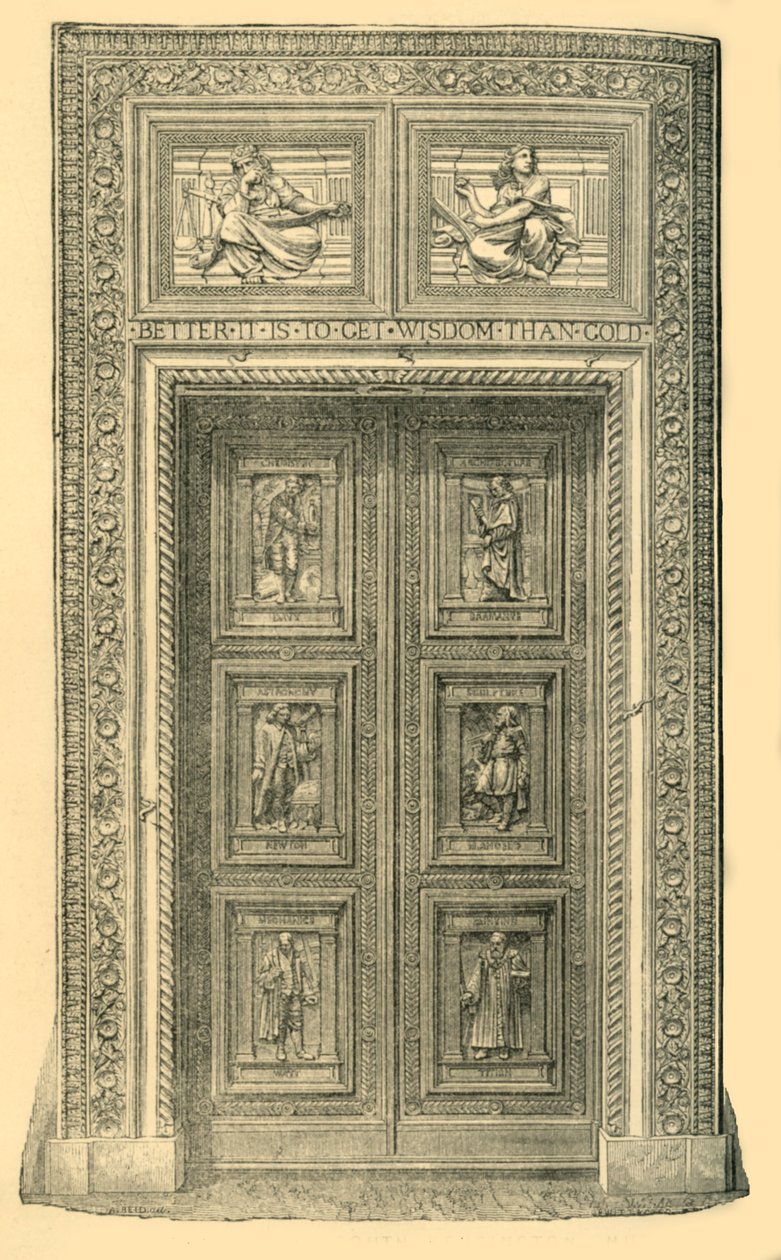 सेंट्रल डोर, साउथ केंसिंग्टन संग्रहालय, c1860s, 1881। द्वारा अज्ञात