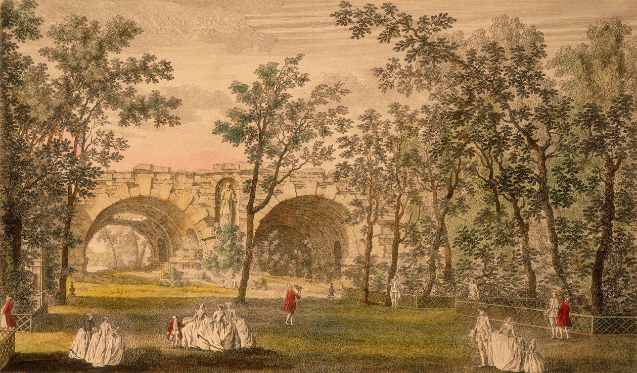 सेंटर क्रॉसवॉक, वॉक्सहॉल गार्डन, लंदन, c1751 द्वारा अज्ञात