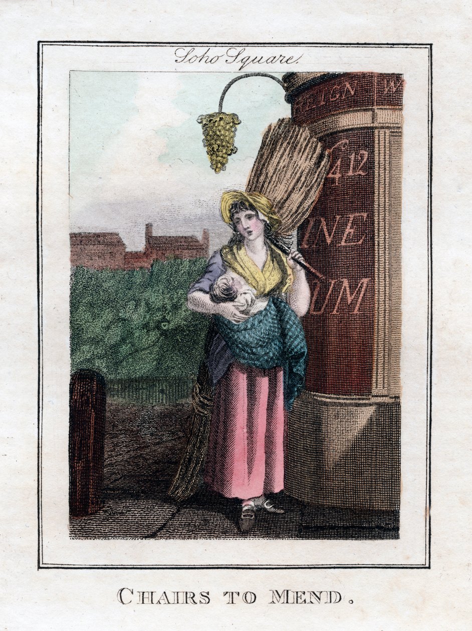 चेयर टू मेंड, सोहो स्क्वायर, लंदन, 1805 द्वारा अज्ञात