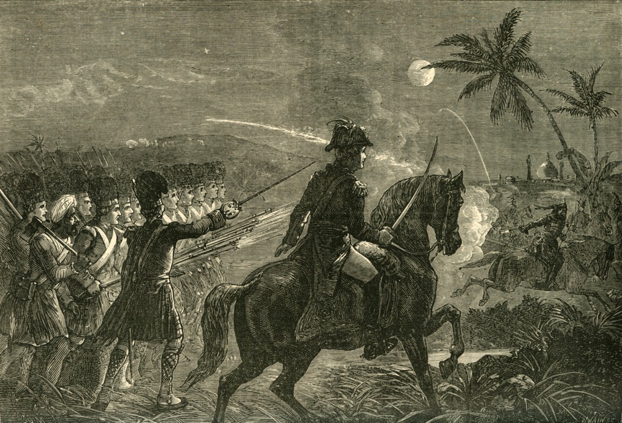 1799, 1890 में सेरिंगपटम में हाईलैंडर्स का प्रभार। द्वारा अज्ञात