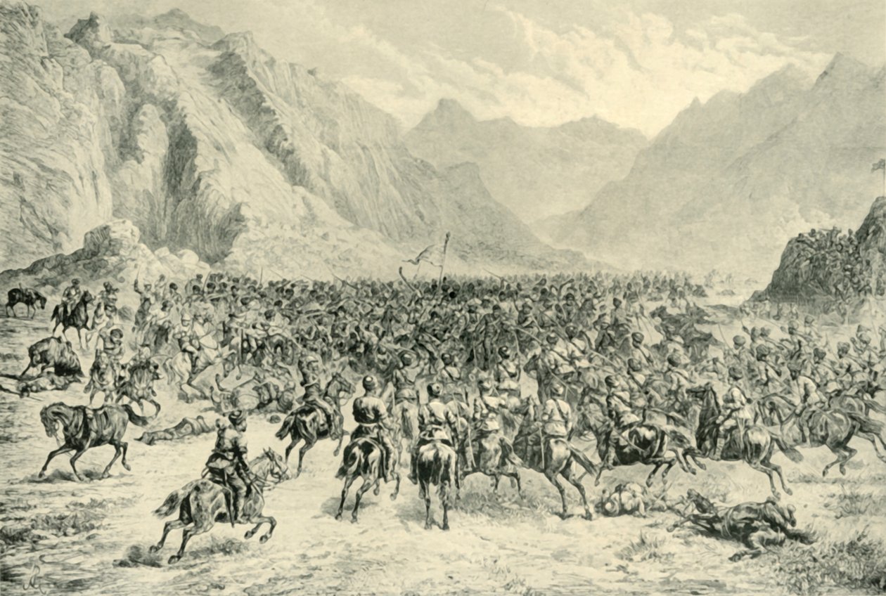 24 अप्रैल 1880, 1901 को, चारसिया के पास दूसरी कार्रवाई में पंजाब कैवेलरी का प्रभार। द्वारा अज्ञात