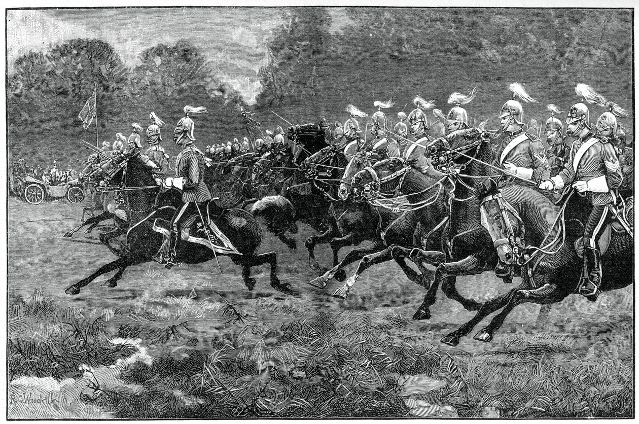 5 वीं और 7 वीं ड्रैगून गार्ड्स की समीक्षा, विंडसर पार्क, 1900 में समीक्षा द्वारा अज्ञात