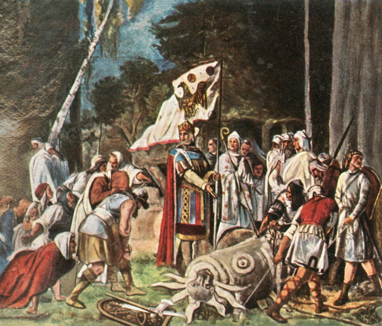 शारलेमेन एक मूर्तिपूजक मूर्ति को नष्ट कर देता है, 1936। द्वारा अज्ञात