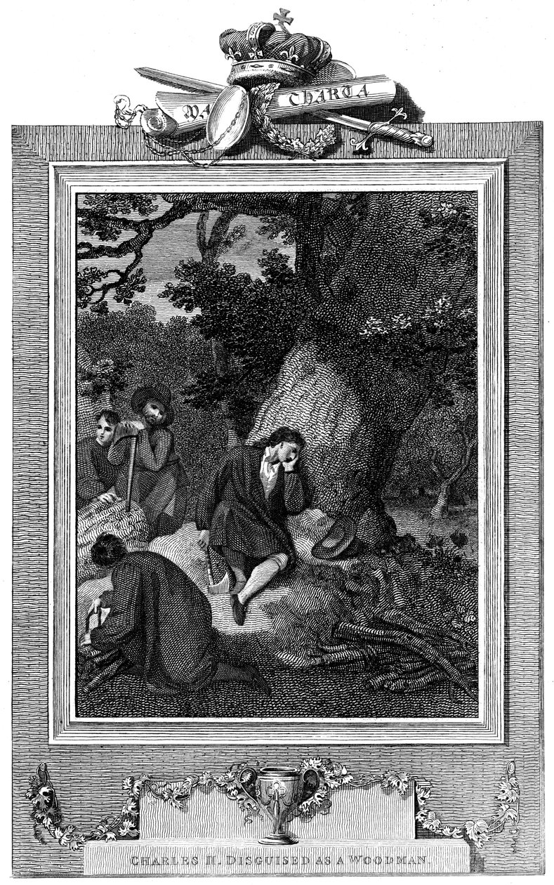 चार्ल्स द्वितीय, ग्रेट ब्रिटेन के राजा और आयरलैंड 1660-1685, c1824 द्वारा अज्ञात