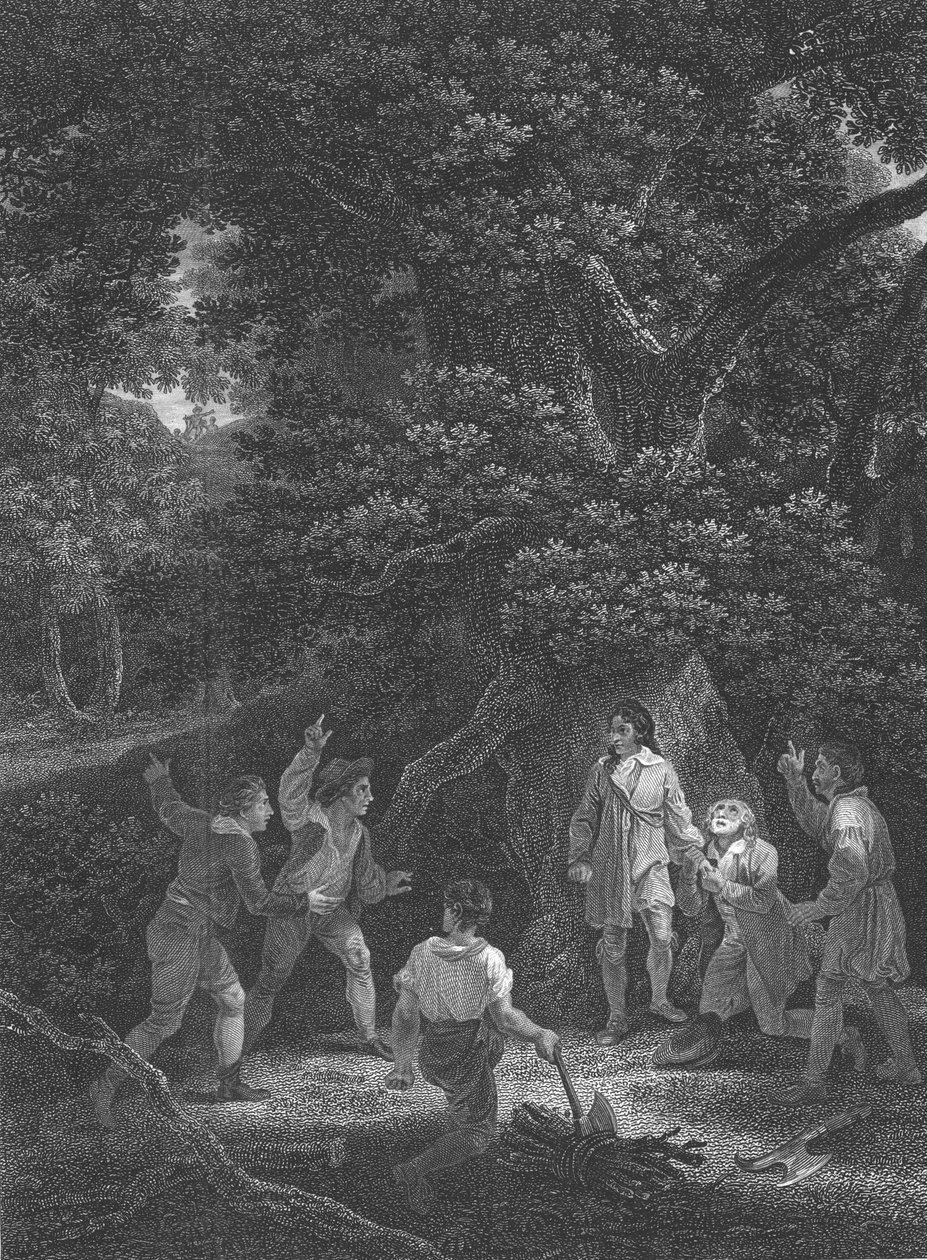 बोस्कोबेल के जंगल में चार्ल्स द्वितीय, 1651, 1800 द्वारा अज्ञात
