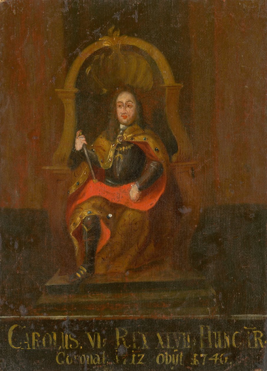 चार्ल्स VI 1685-1740, हंगरी और क्रोएशिया के राजा, 18 वीं शताब्दी का पहला भाग। द्वारा अज्ञात