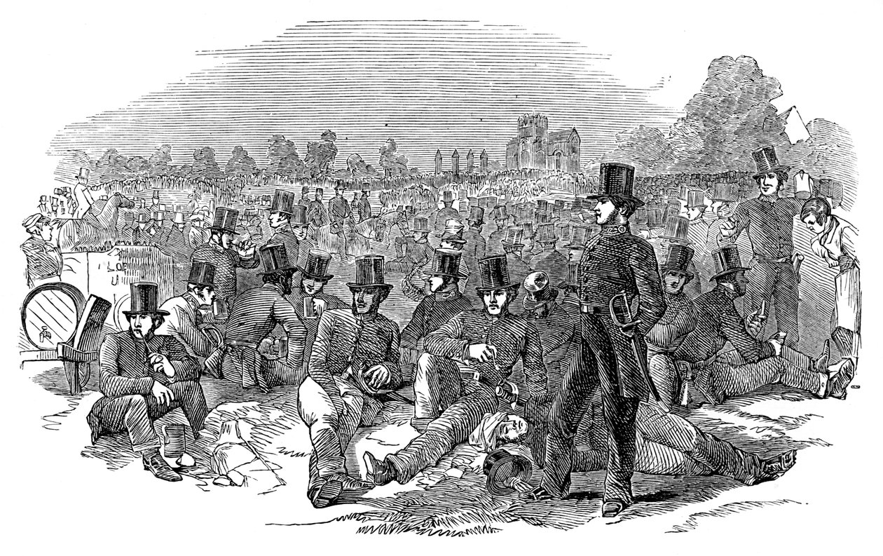 चार्टिस्ट आंदोलन, बॉनर्स फील्ड्स पर पुलिस बल, 1848, 1900 द्वारा अज्ञात