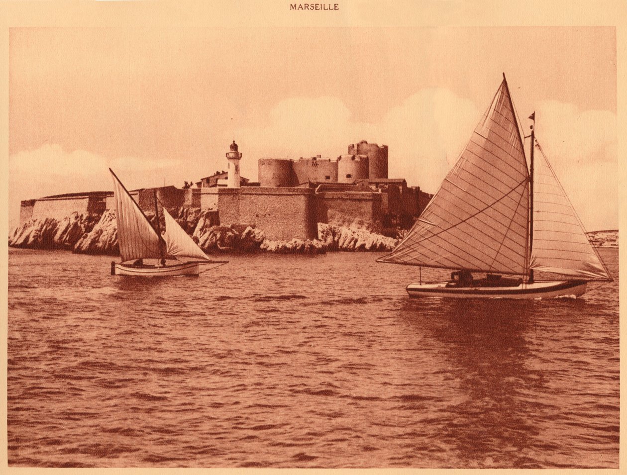 चाटेउ डीआईएफ, कैसल ऑफ इफ, मार्सिले, 1930। द्वारा अज्ञात