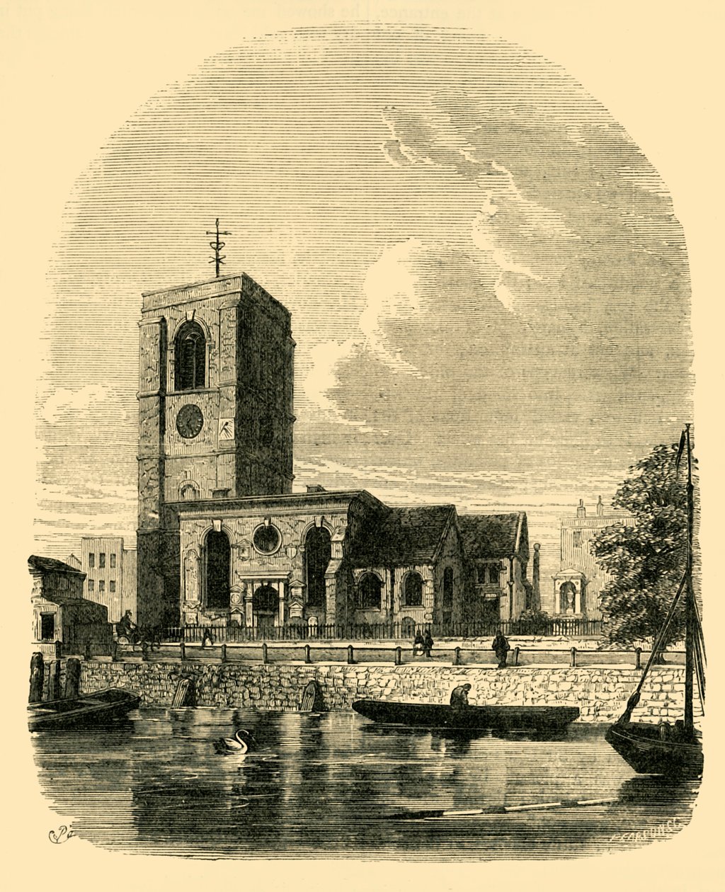 चेल्सी चर्च, 1860, सी 1876। द्वारा अज्ञात