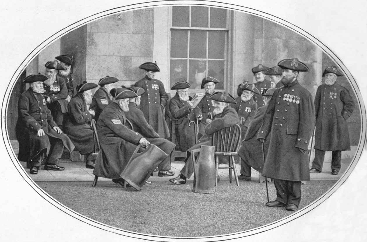चेल्सी पेंशनर्स विथ ब्लैक जैक, लंदन, c1901 1901 द्वारा अज्ञात